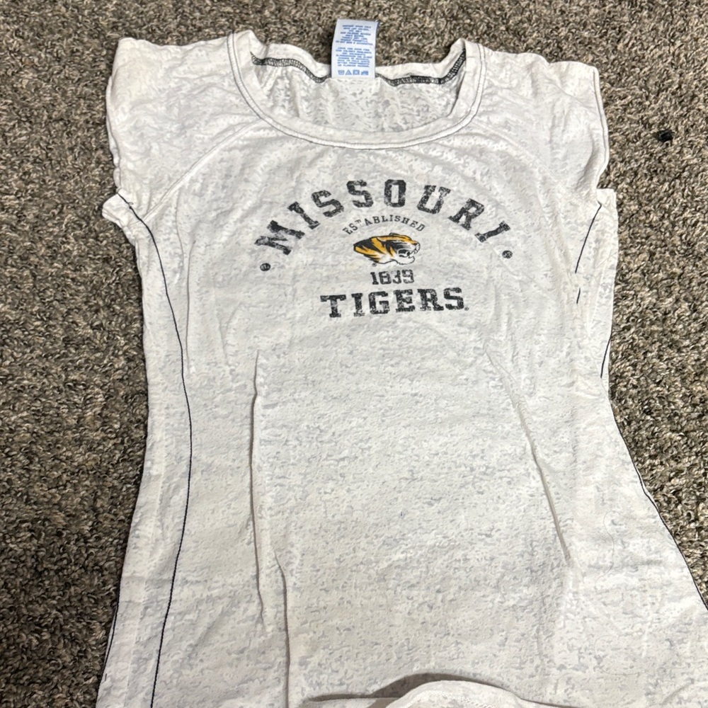 NCAA Missouri Tigers Women's White Tee